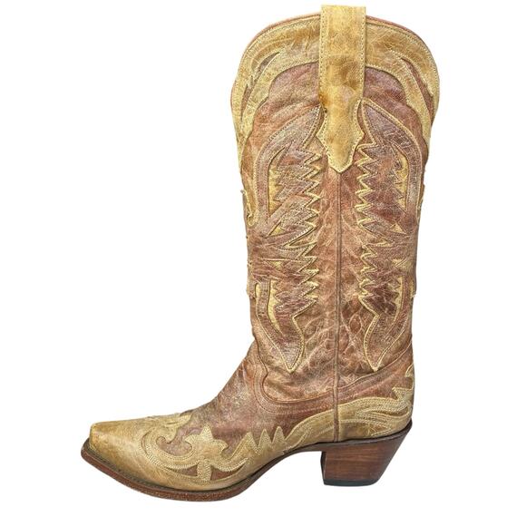 Corral Women’s Brown Distressed Eagle Overlay Western Cowgirl Boot Size US 8 - Picture 3 of 10